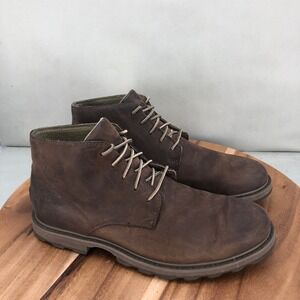 Sorel Madson Chukka 5 Eye Waterproof Brown Leather Boots Mens Size 9.5